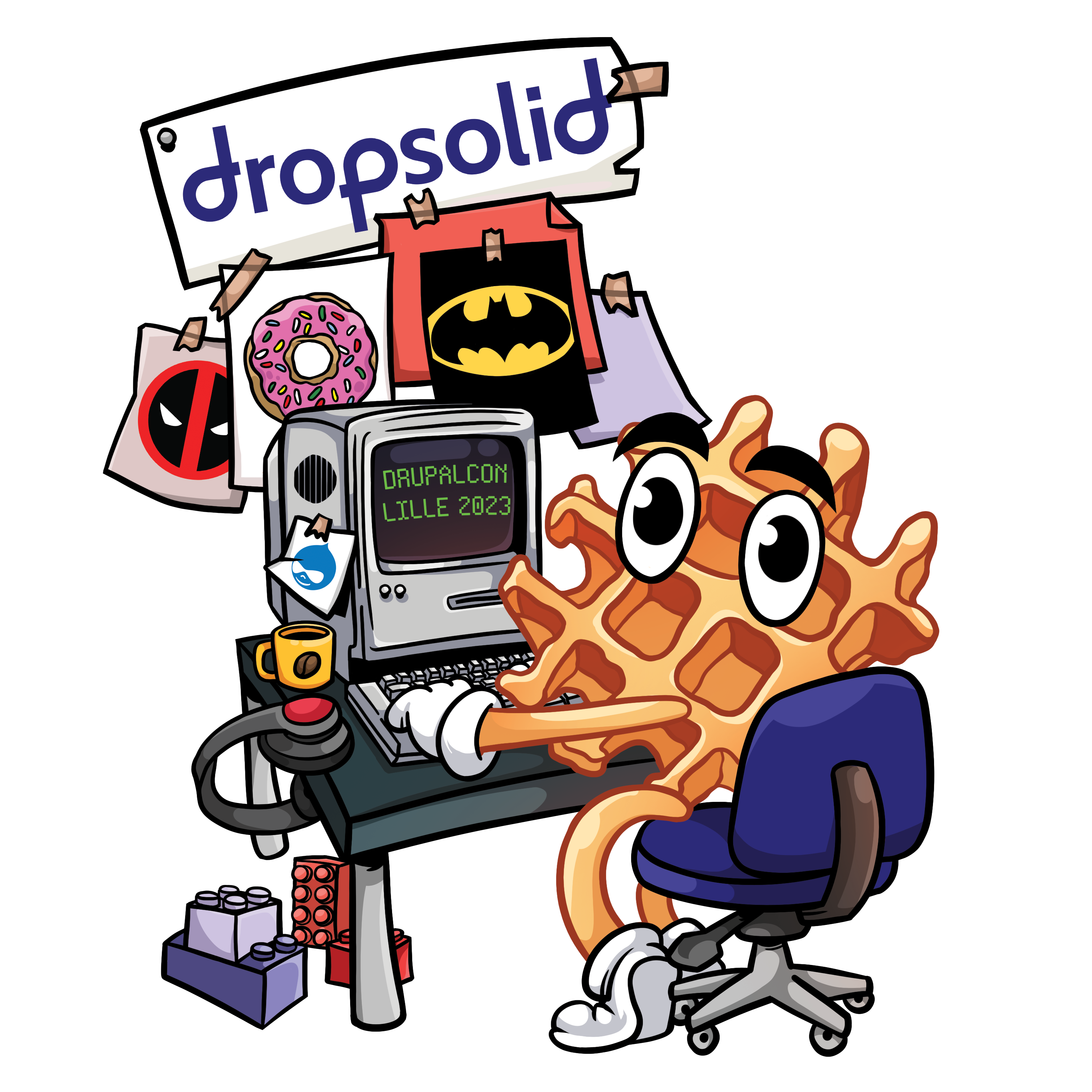 Dropsolid sticker waffle 